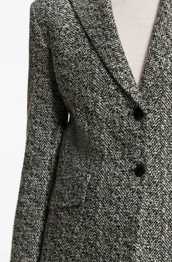 Regular-Fit Blazer mit Fischgrätmuster
