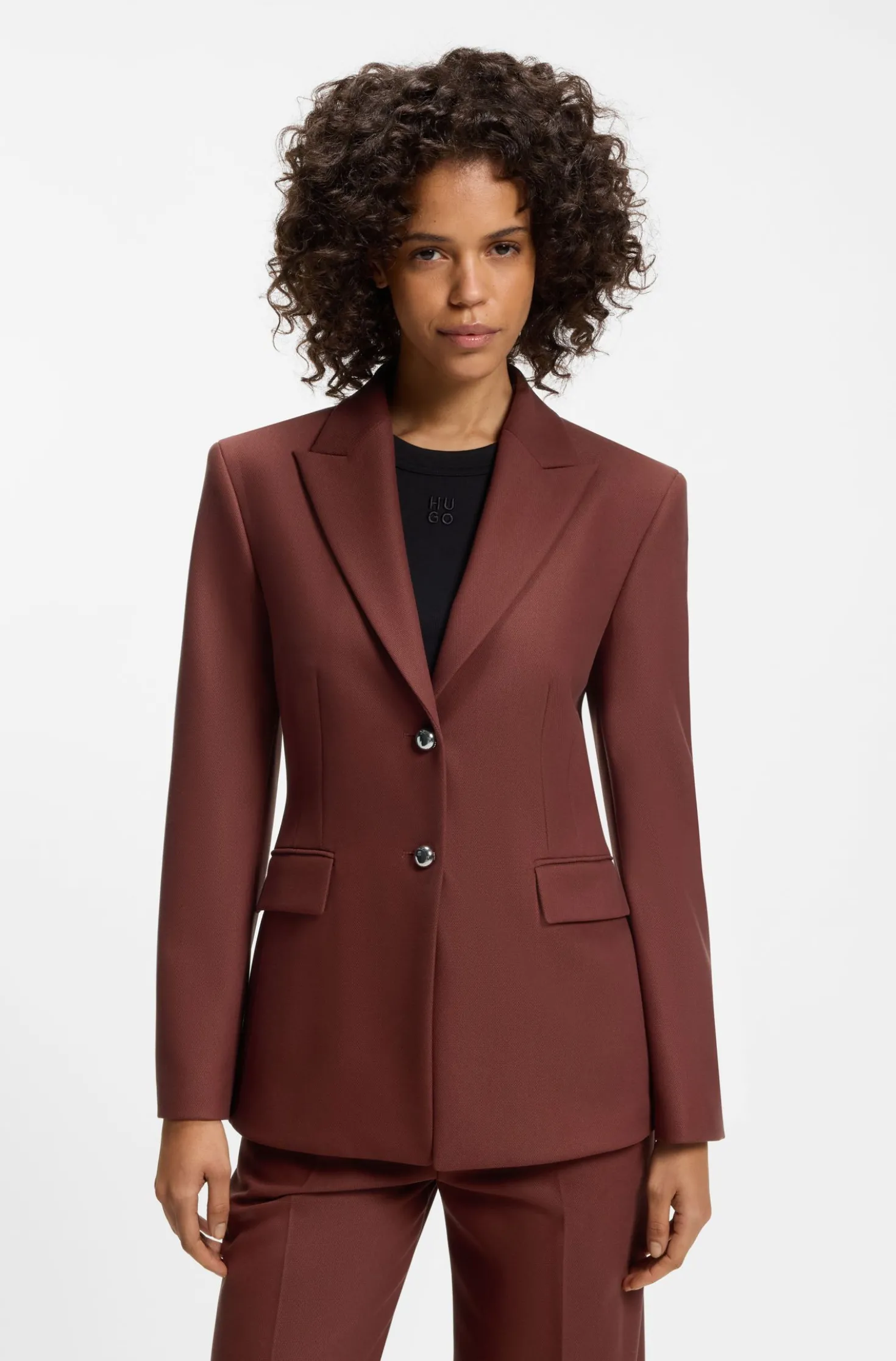 Regular-Fit Blazer mit Metallknöpfen