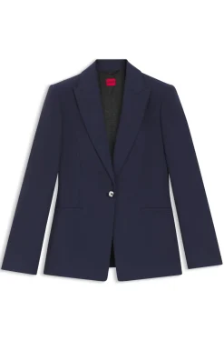 Regular-Fit Blazer mit Metallknopf