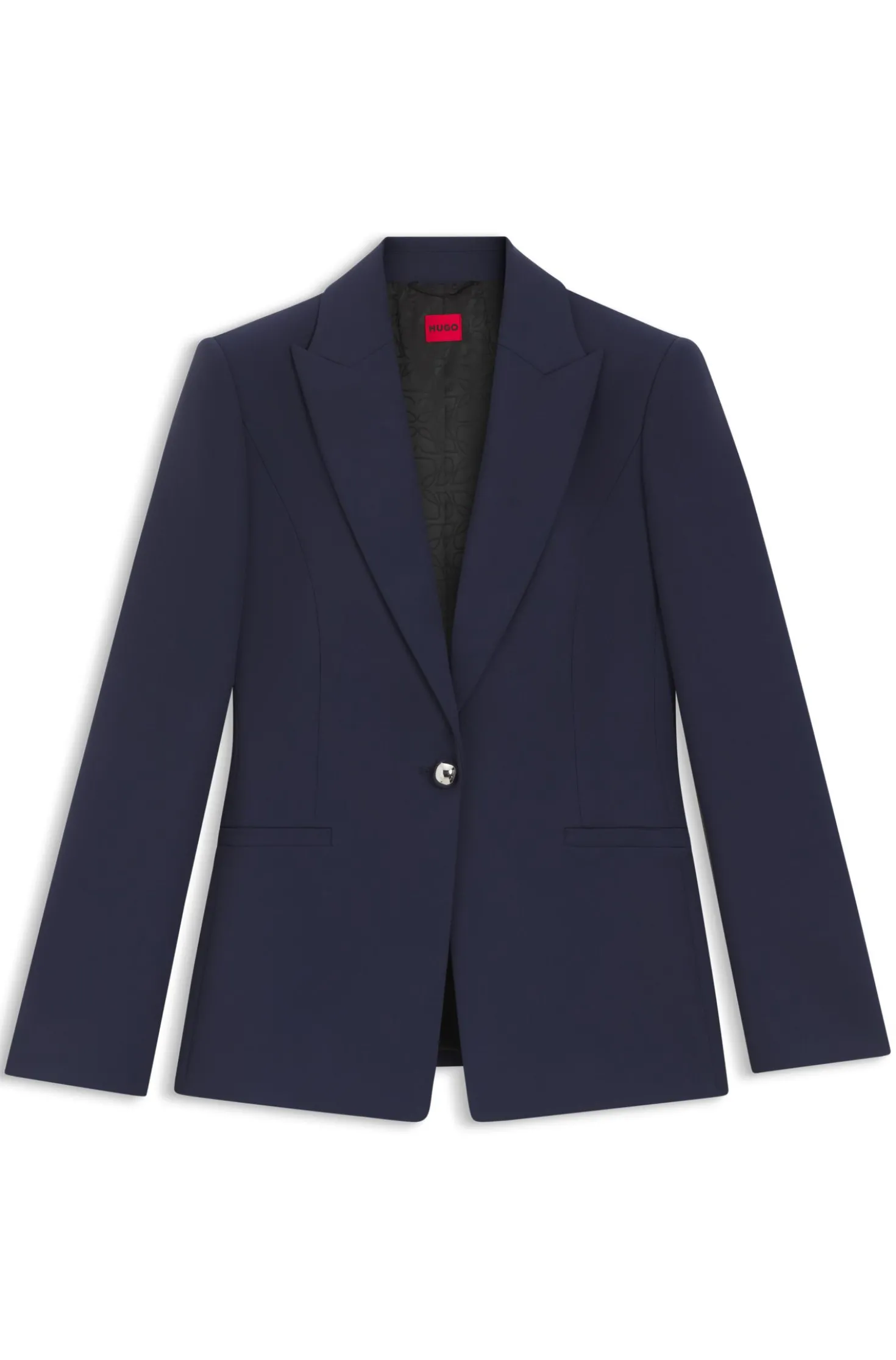 Regular-Fit Blazer mit Metallknopf
