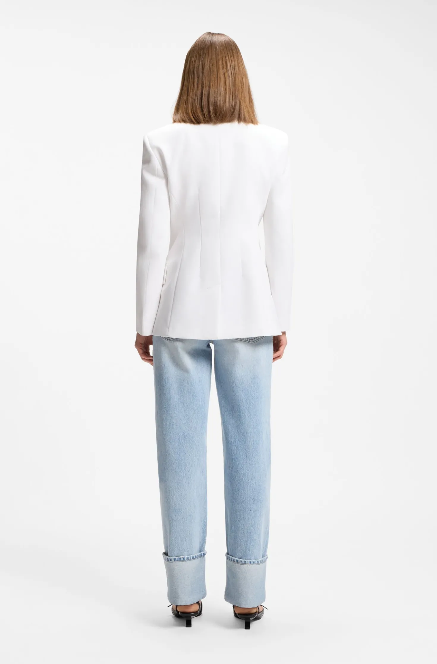 Regular-Fit Blazer mit Metallknopf