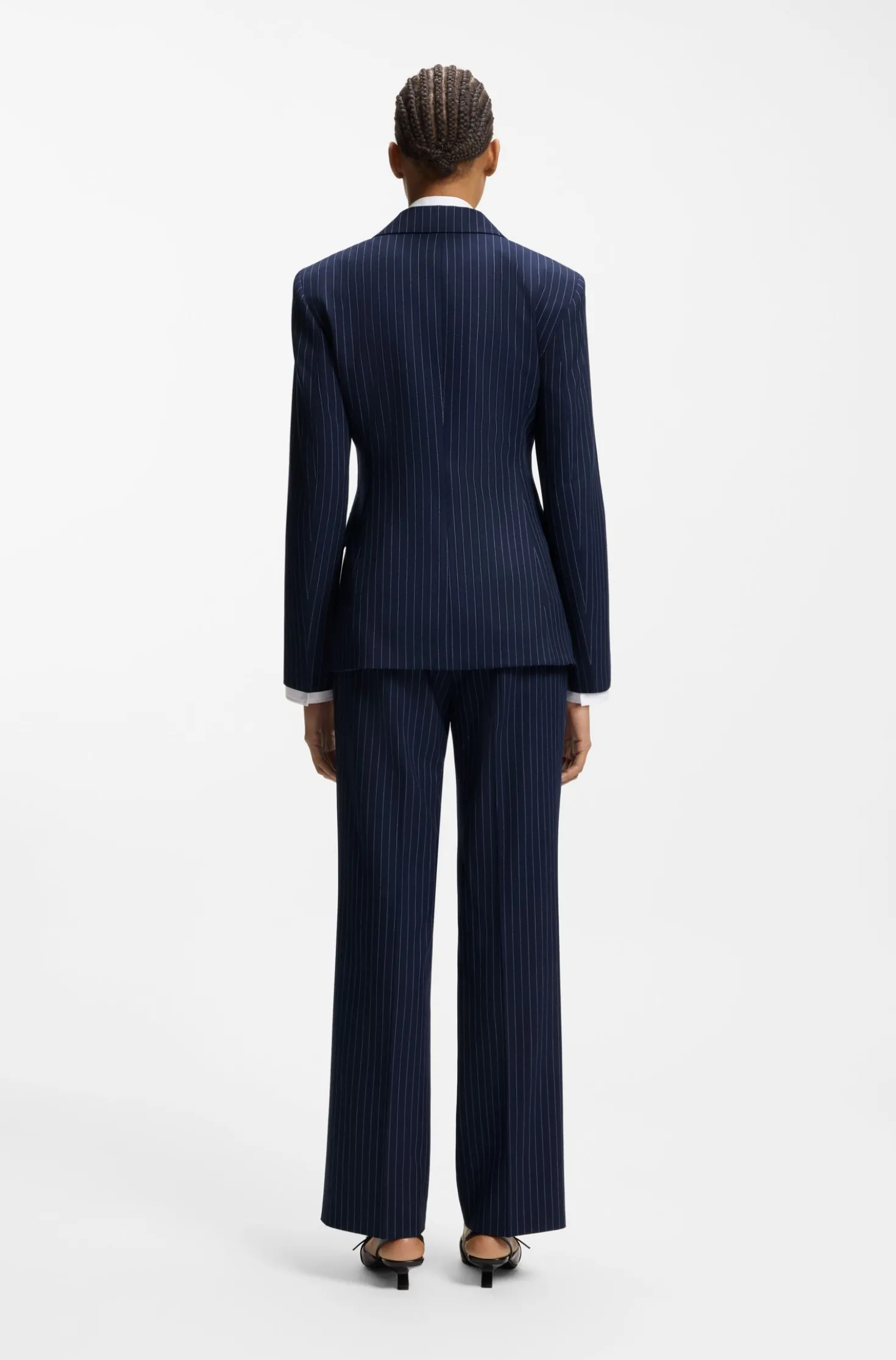 Regular-Fit Blazer mit Nadelstreifen