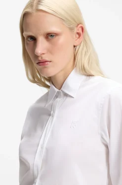 Regular-Fit Bluse aus Baumwoll-Popeline