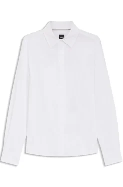 Regular-Fit Bluse aus Baumwoll-Mix