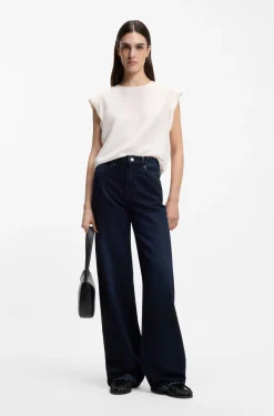 Regular-Fit Bluse mit Schlüsselloch-Detail auf der Rückseite