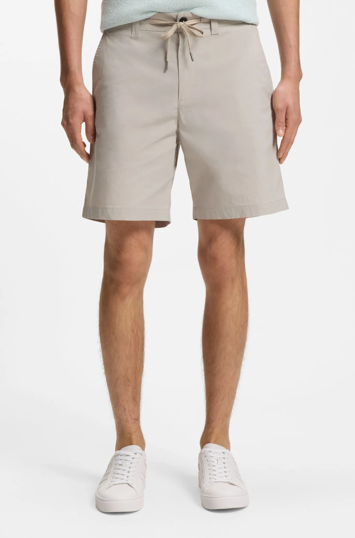 Regular-Fit Chino-Shorts aus Popeline im Baumwoll-Mix