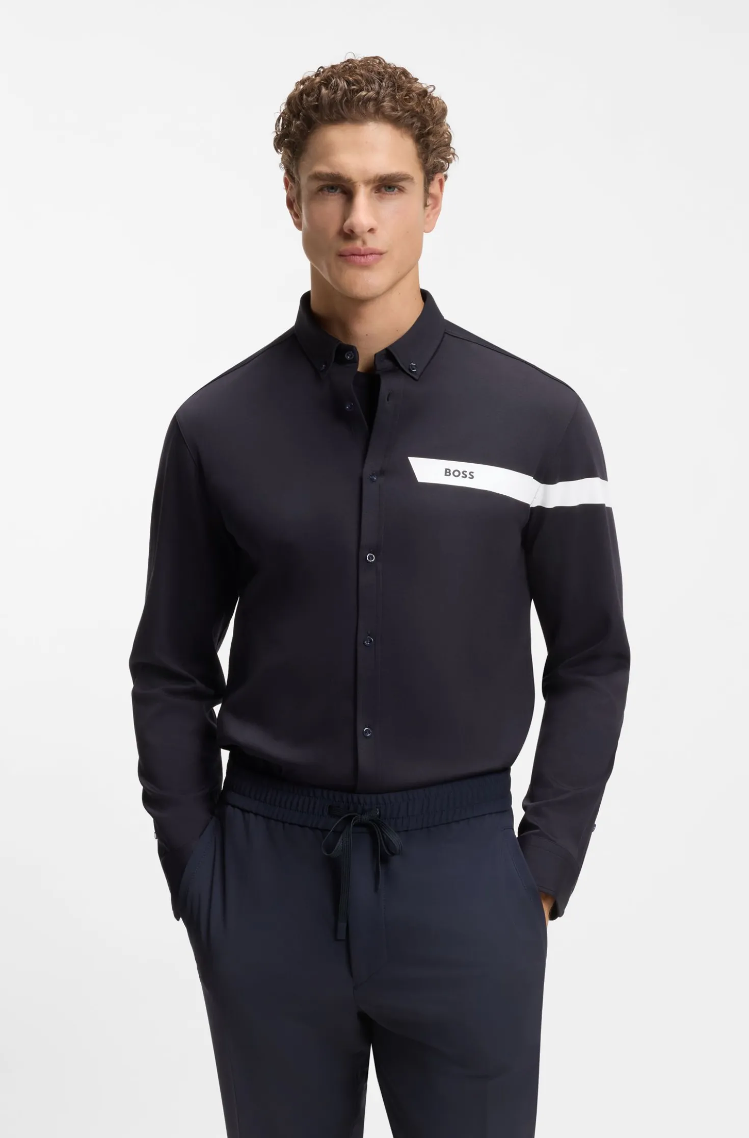 Regular-Fit Hemd aus Baumwoll-Jersey