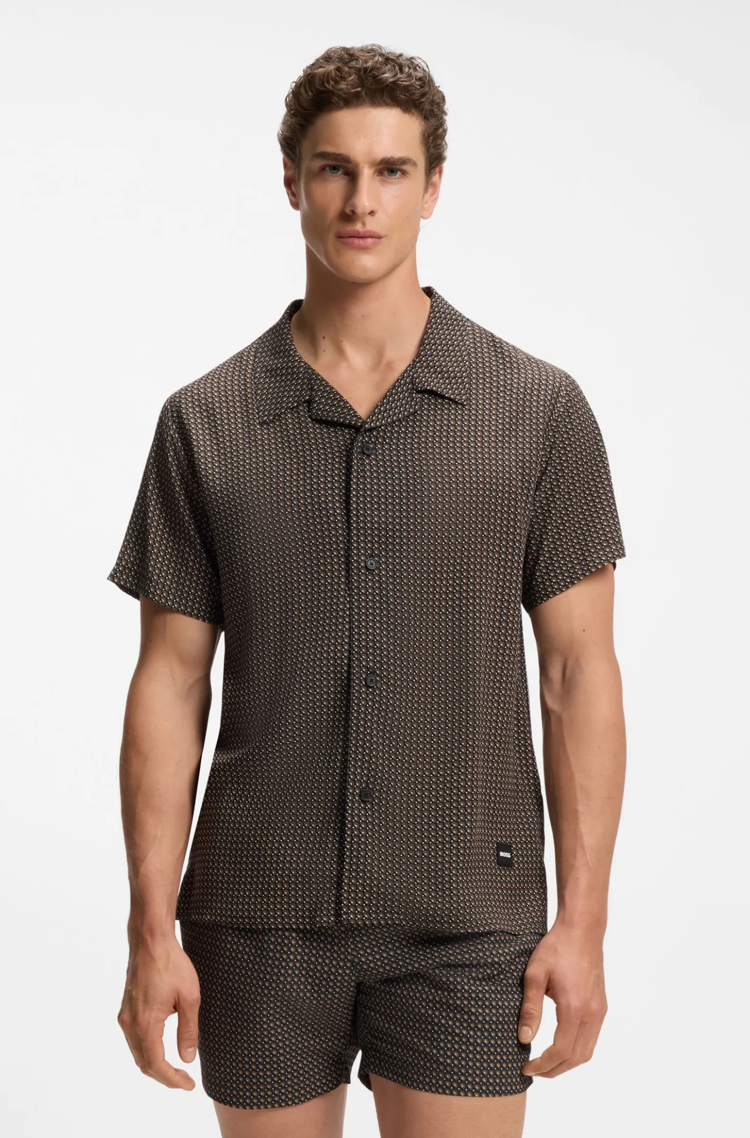 Regular-Fit Hemd mit zeitgemäßem Print