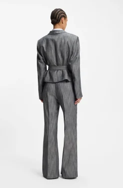 Regular-Fit Hose aus meliertem Denim