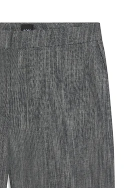 Regular-Fit Hose aus meliertem Denim