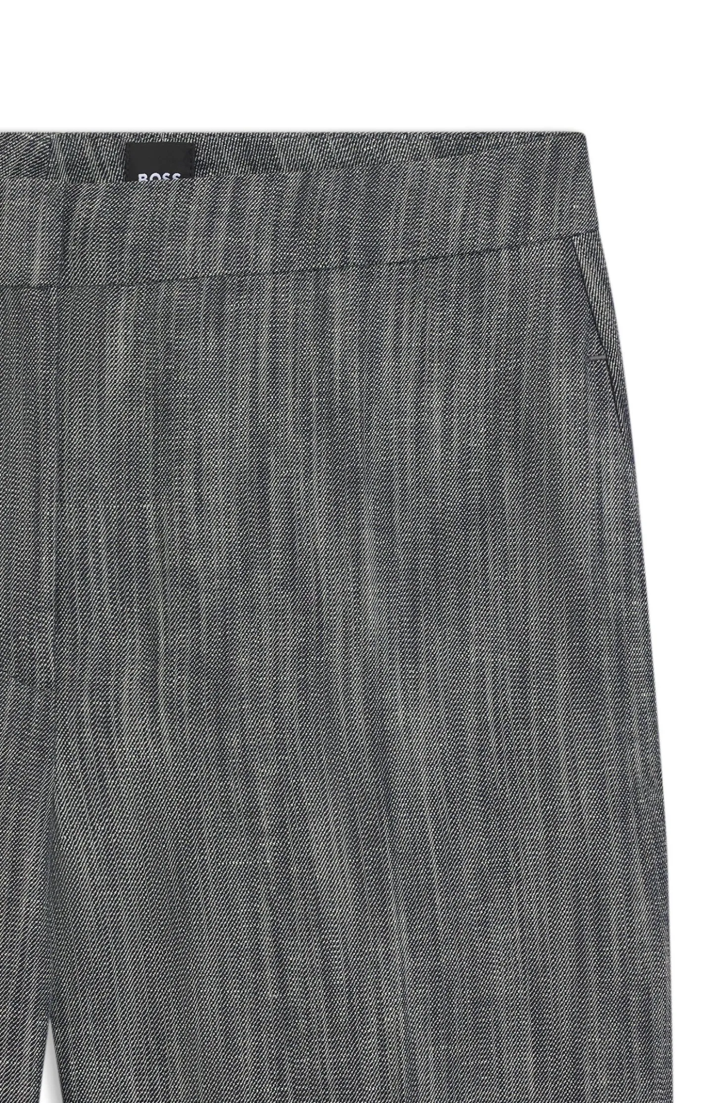 Regular-Fit Hose aus meliertem Denim