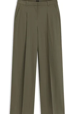 Regular-Fit Hose aus Stretch-Crêpe mit Nadelstreifen