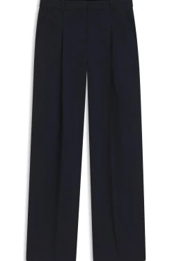 Regular-Fit Hose aus Stretch-Crêpe mit Nadelstreifen