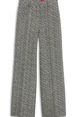 Regular-Fit Hose aus Stretch-Gewebe mit Fischgrätmuster