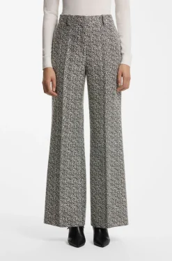 Regular-Fit Hose aus Stretch-Gewebe mit Fischgrätmuster