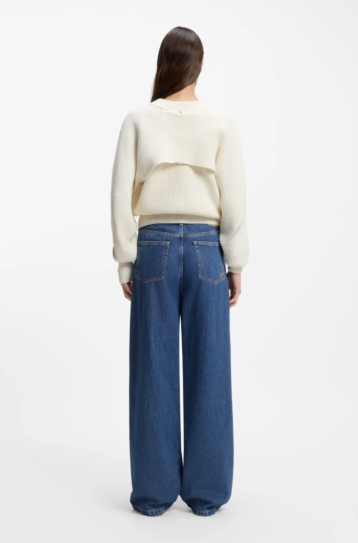 Regular-Fit Jeans mit weitem Bein