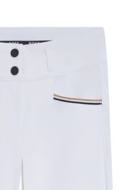 Reithose mit hohem Bund und Kniebesatz