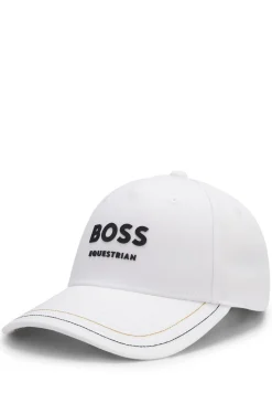 Reitsport-Cap mit fünf Bahnen und Logo-Details
