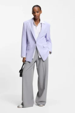 Relaxed-Fit Blazer aus elastischem Gewebe