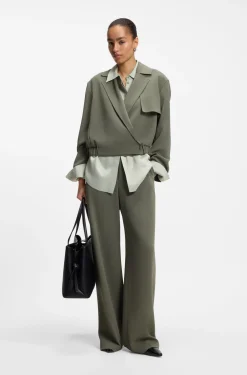 Relaxed-Fit Blazer aus japanischem Krepp