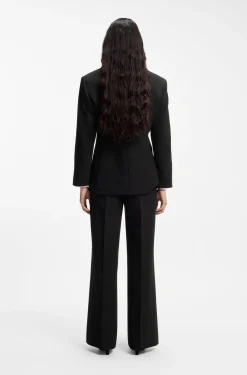 Relaxed-Fit Blazer aus Seersucker mit Kettengürtel