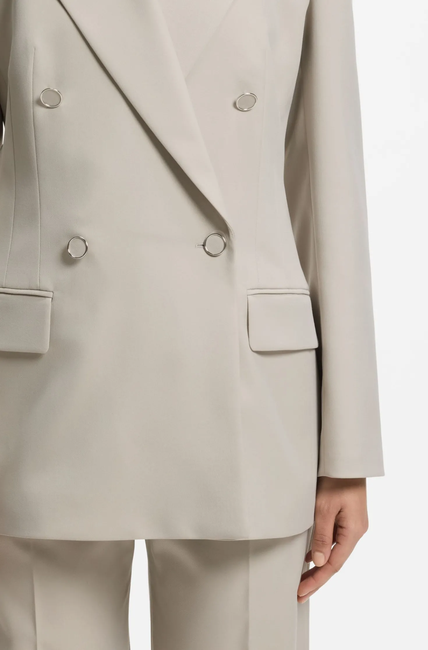Relaxed-Fit Blazer mit zweireihiger Knopfleiste