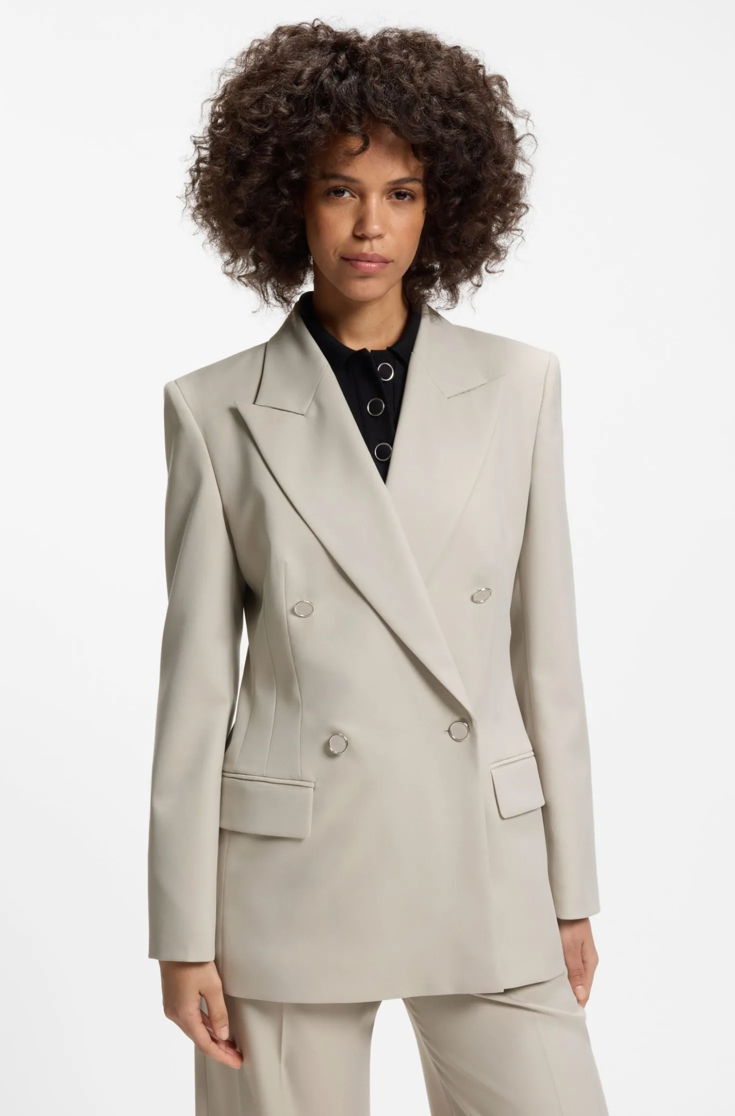 Relaxed-Fit Blazer mit zweireihiger Knopfleiste