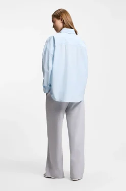 Relaxed-Fit Bluse aus gestreifter Baumwoll-Popeline