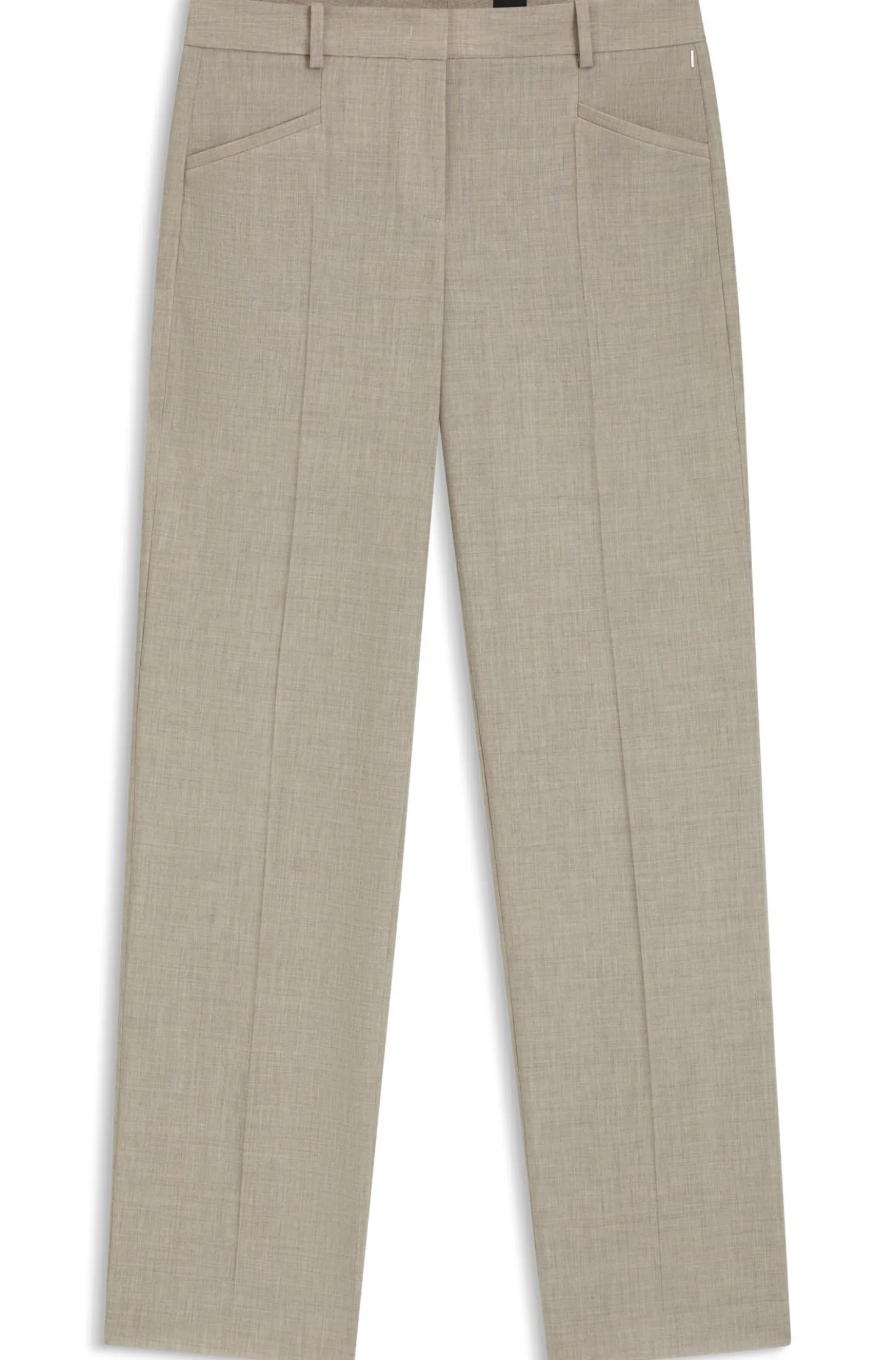 Relaxed-Fit Hose aus melierter Schurwolle