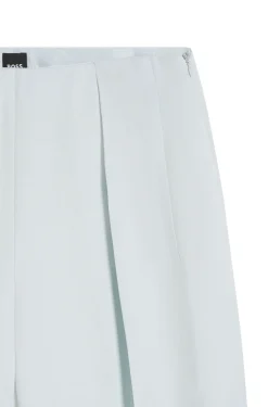 Relaxed-Fit Hose aus Satin mit Bundfalten auf der Vorderseite