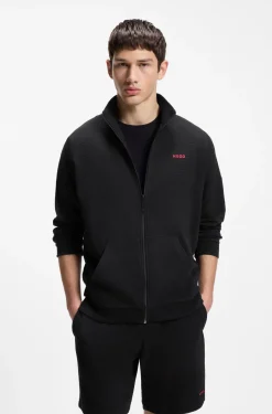 Relaxed-Fit Jacke aus Baumwoll-Mix mit Waffelstruktur