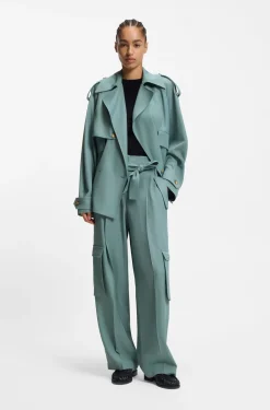 Relaxed-Fit Jacke aus fließendem Twill