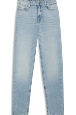 Relaxed-Fit Jeans aus blauem Denim mit Marmor-Effekt
