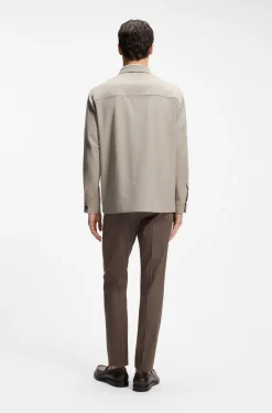 Relaxed-Fit Overshirt aus Woll-Mix