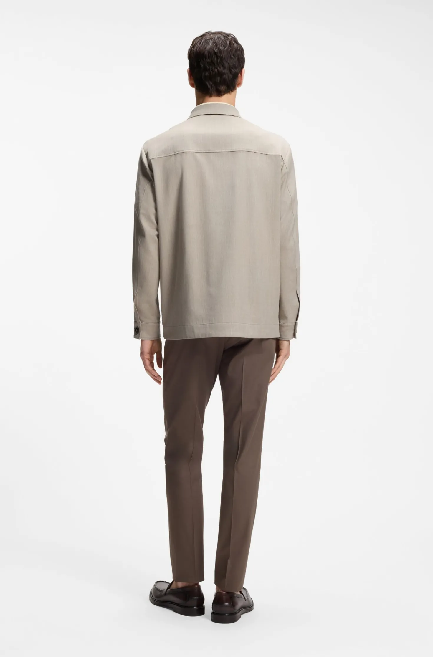 Relaxed-Fit Overshirt aus Woll-Mix