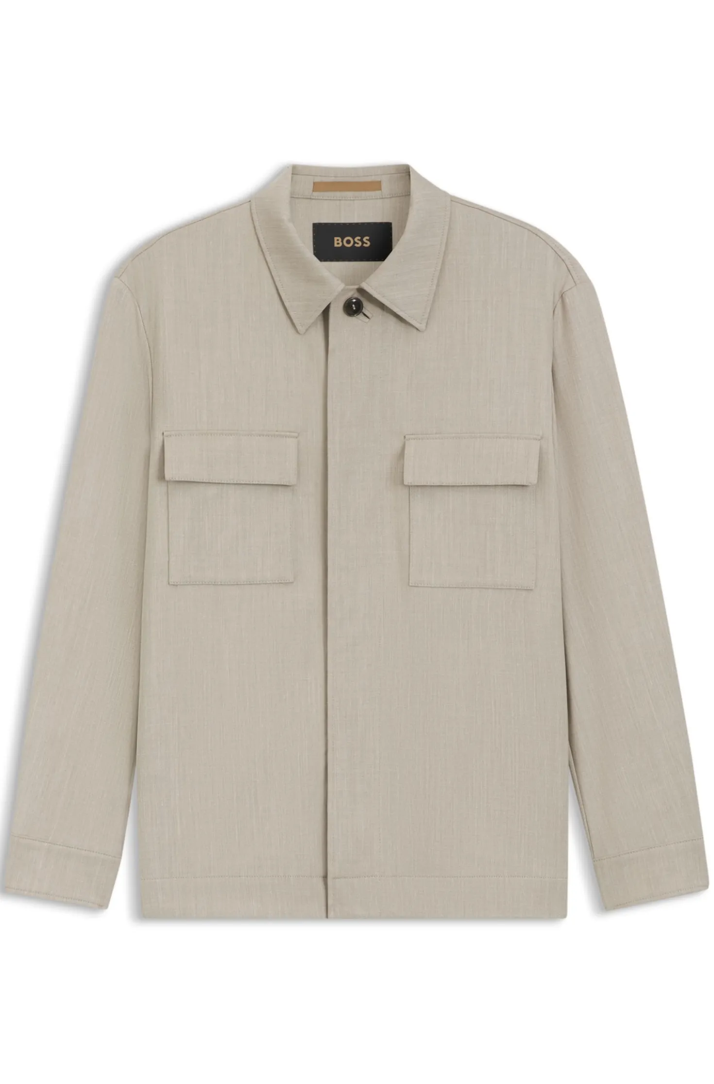 Relaxed-Fit Overshirt aus Woll-Mix