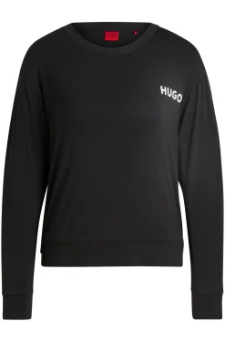 Relaxed-Fit Pyjama-Top aus Stretch-Jersey mit Logo-Print