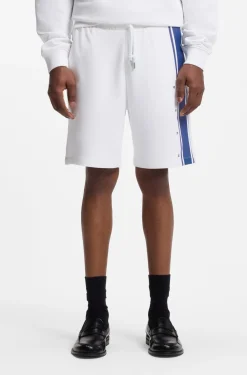 Relaxed-Fit Shorts aus Baumwoll-Terry mit Seitenstreifen