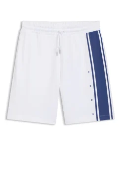 Relaxed-Fit Shorts aus Baumwoll-Terry mit Seitenstreifen