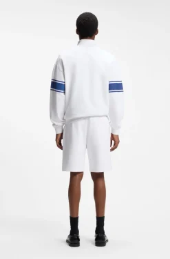 Relaxed-Fit Shorts aus Baumwoll-Terry mit Seitenstreifen
