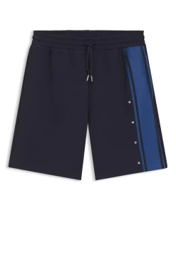 Relaxed-Fit Shorts aus Baumwoll-Terry mit Seitenstreifen