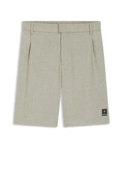 Relaxed-Fit Shorts mit Hahnentritt-Muster