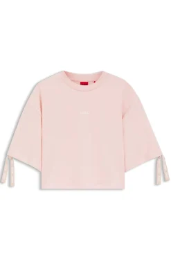 Relaxed-Fit T-Shirt mit gerafften Ärmeln