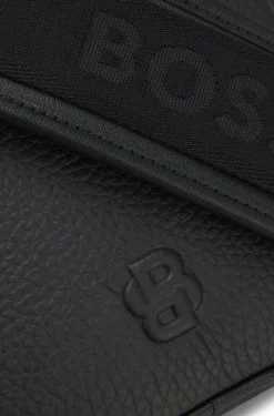 Reporter-Tasche aus italienischem Leder mit Double-B-Monogramm