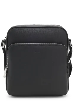 Reporter-Tasche aus natürlich genarbtem italienischem Leder