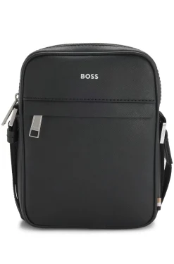 Reporter-Tasche aus recyceltem Leder mit verstellbarem Logo-Riemen