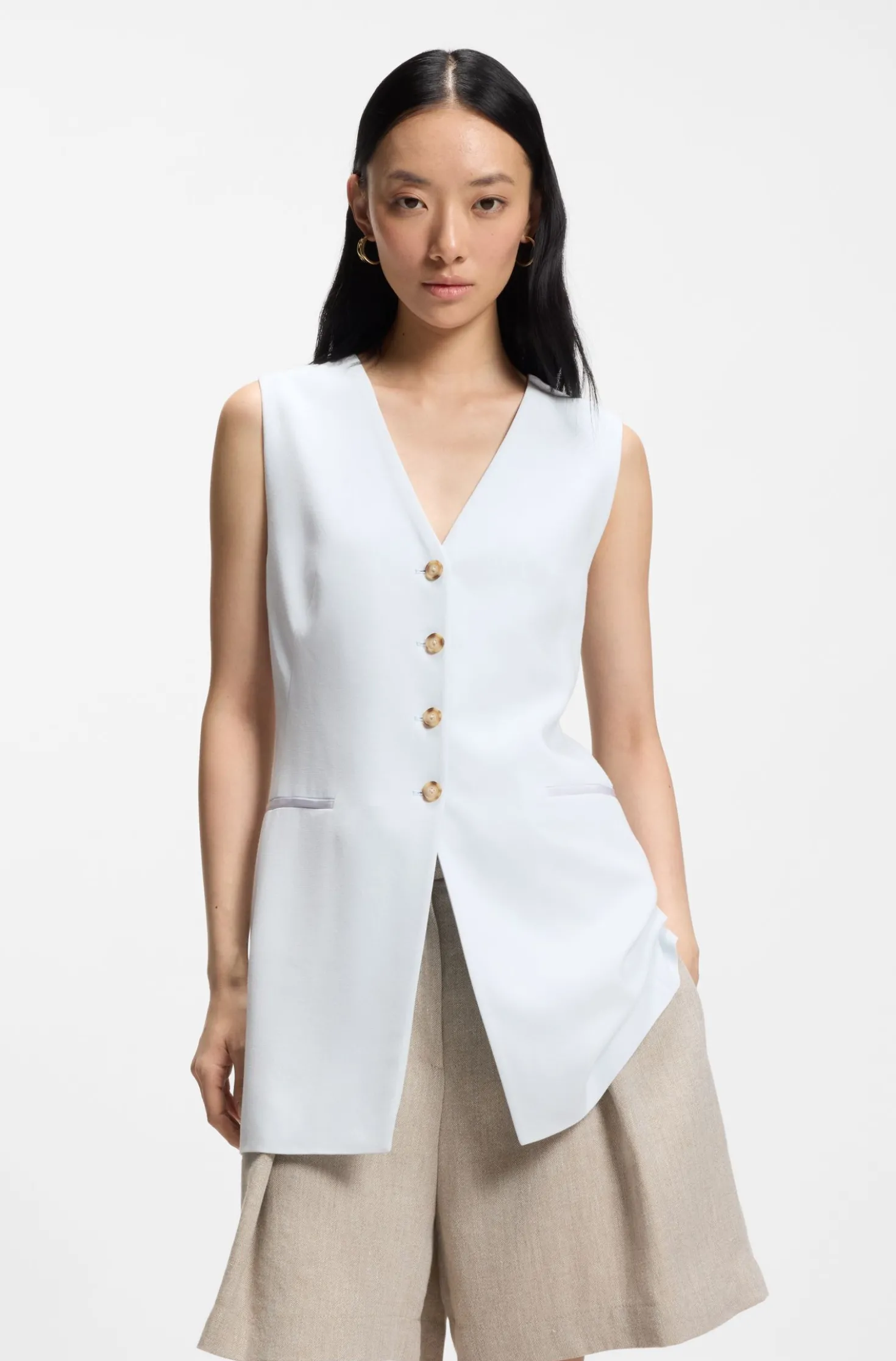 Ärmelloser Slim-Fit Blazer