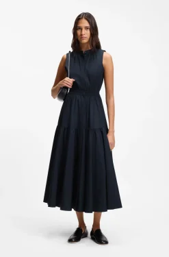 Ärmelloses Kleid aus Baumwoll-Popeline