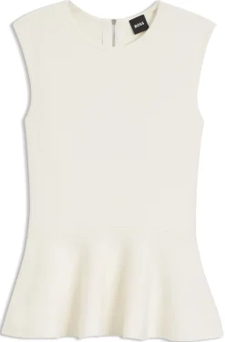 Ärmelloses Top mit Schößchen-Saum