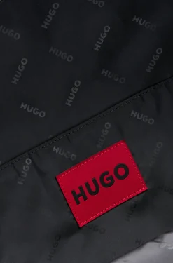 Rucksack aus Kunstleder mit geprägtem Logo-Patch
